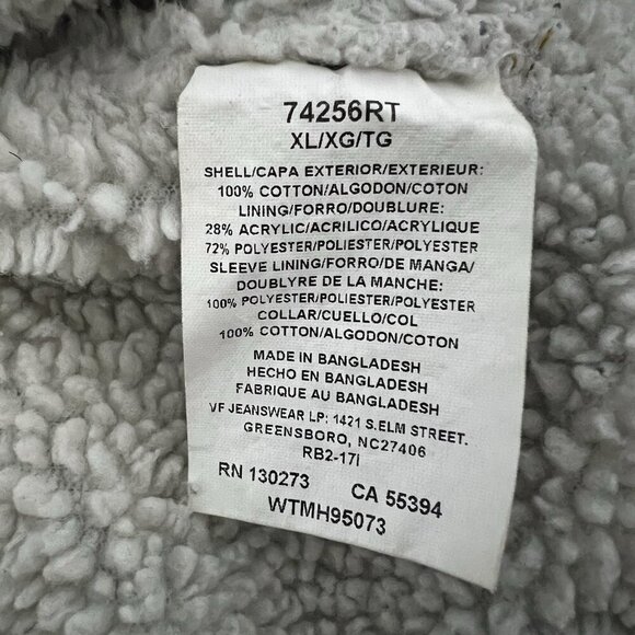 Wrangler Western Sherpa Lined Denim Trucker Jacket Blue Size XL 74256RT - Picture 9 of 12